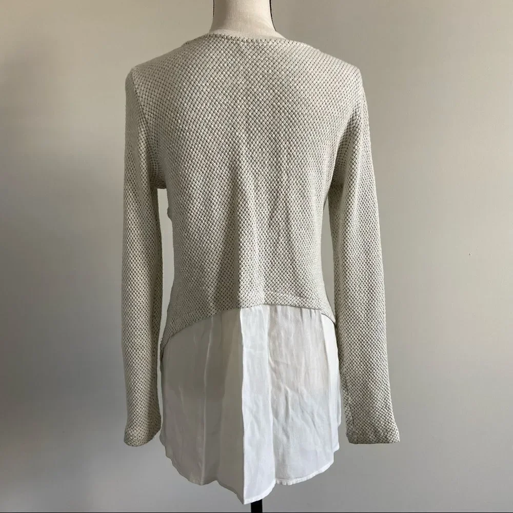 Zara Oatmeal Long Sleeve Top